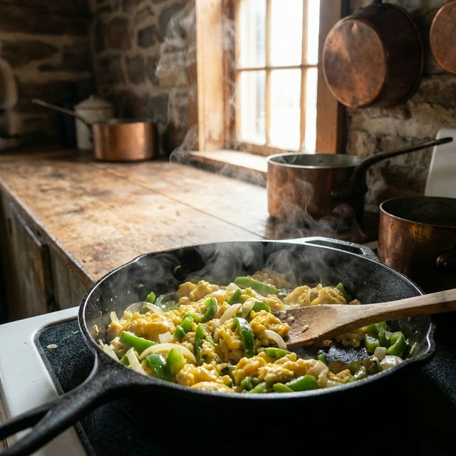 Uncle Junior’s "Peppers and Eggs" Sandwich